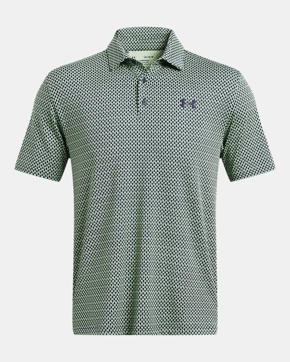 เสื้อโปโล UA Playoff 3.0 Printed สำหรับผู้ชาย in Green image number 4